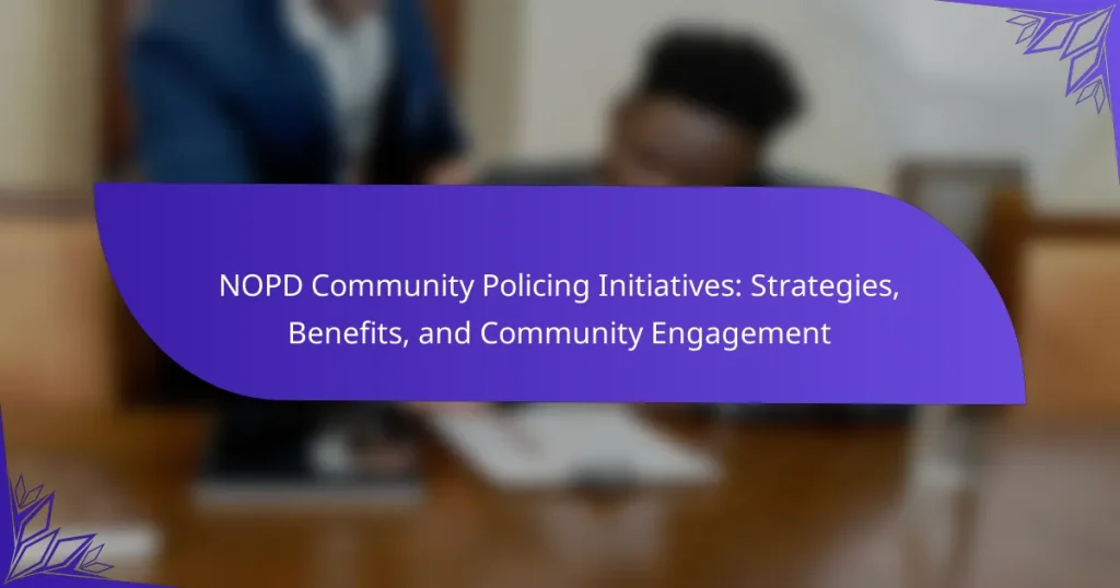 NOPD Community Policing Initiatives: Strategies, Benefits, and Community Engagement