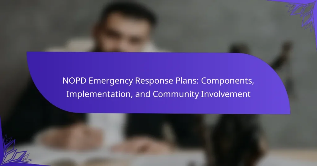 NOPD Emergency Response Plans: Components, Implementation, and Community Involvement