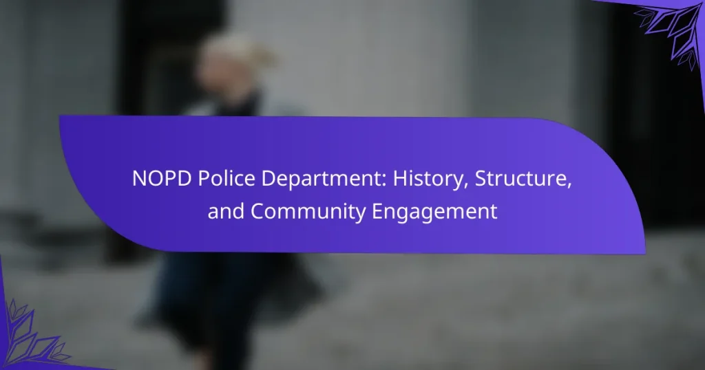 NOPD Police Department: History, Structure, and Community Engagement